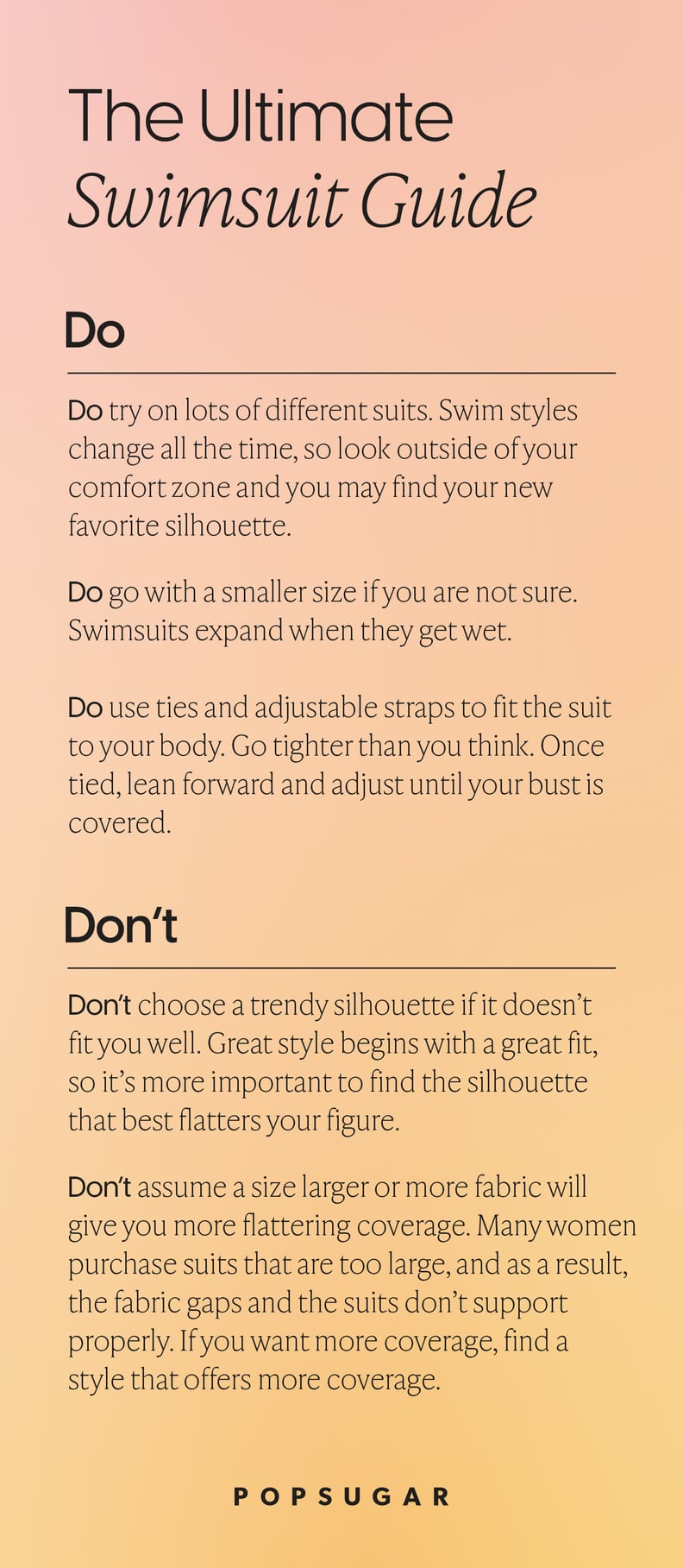 Swimsuit Dos and Don'ts