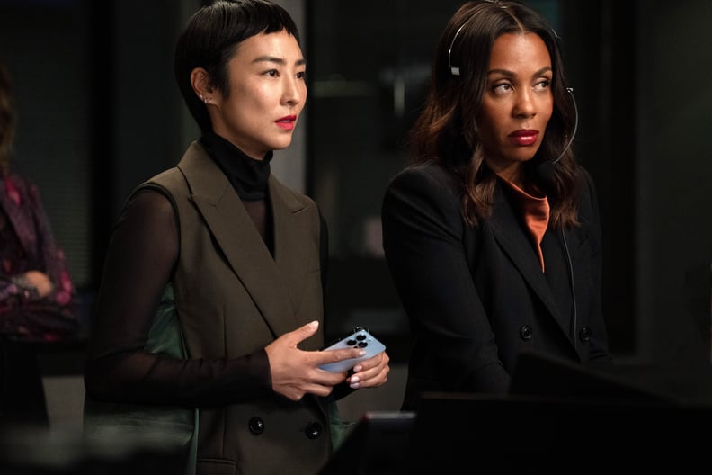 THE MORNING SHOW, from left: Greta Lee, Karen Pittman, 'White Noise', (Season 3, ep. 303, aired Sept. 20, 2023). photo: Erin Simkin /Apple TV+ / Courtesy Everett Collection